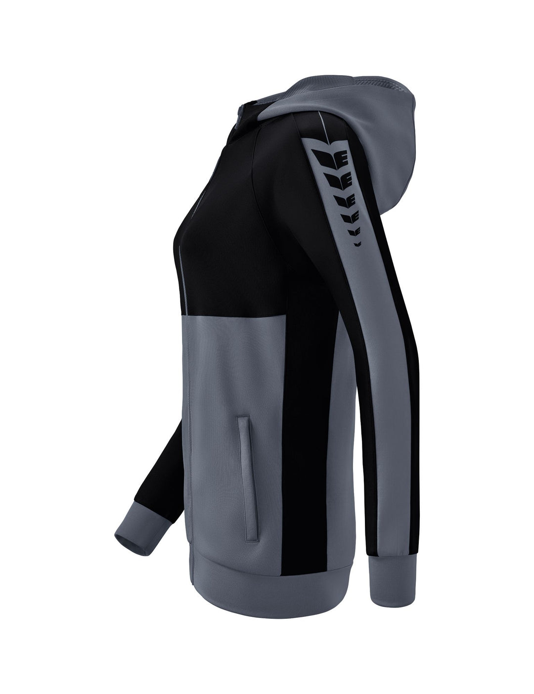 Erima Six Wings Training Jacket With Hood - slate grey/black