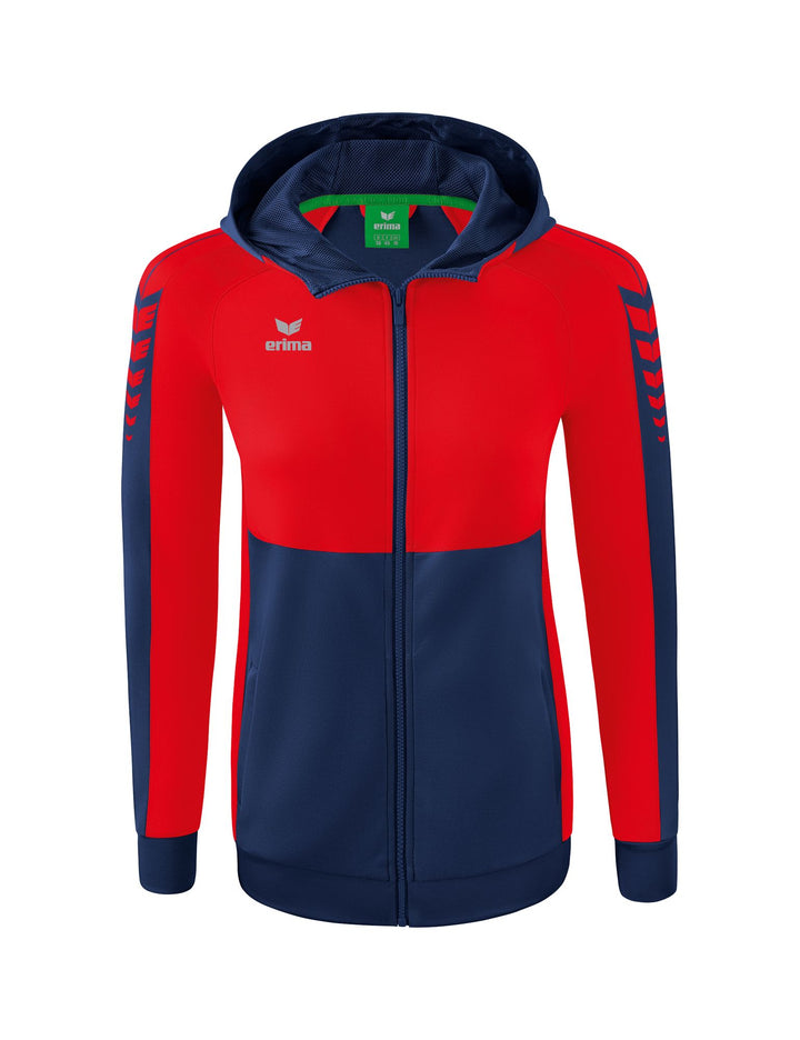 Erima Six Wings Training Jacket With Hood - new navy/red