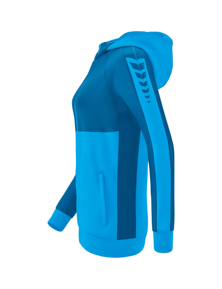 Erima Six Wings Training Jacket With Hood - curacao/mykonos