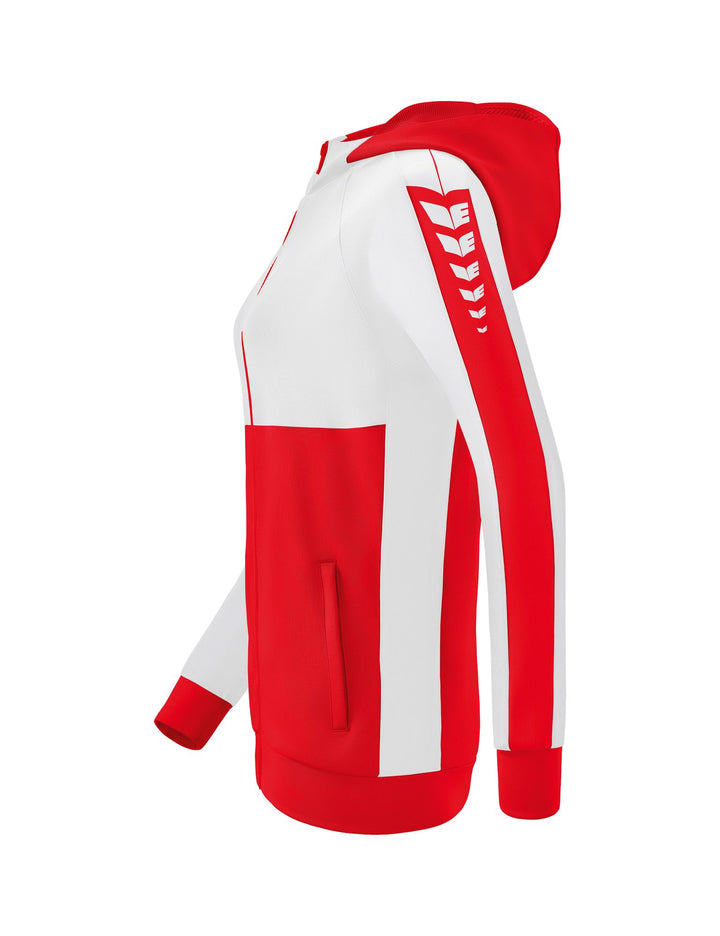 Erima Six Wings Training Jacket With Hood - red/white