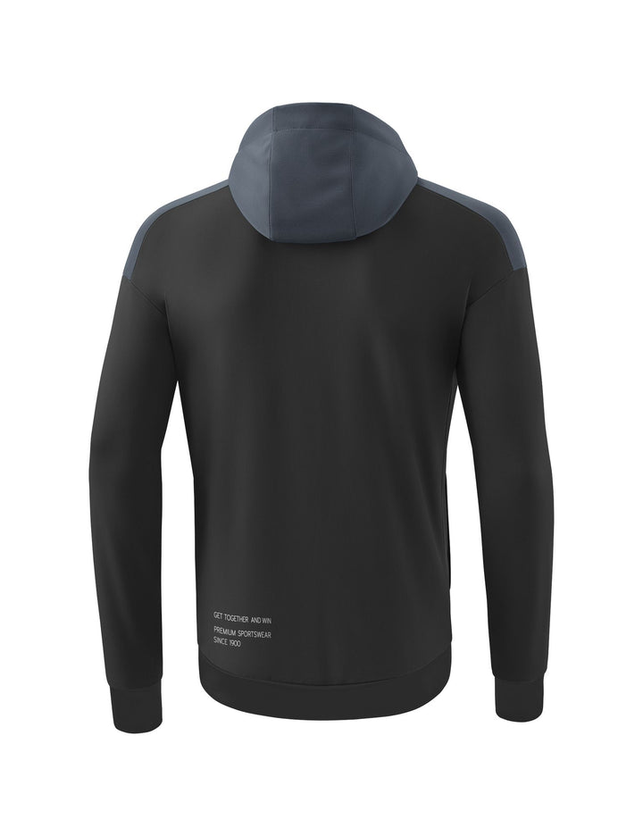 Erima Change Training Jacket With Hood - black grey/slate grey/white
