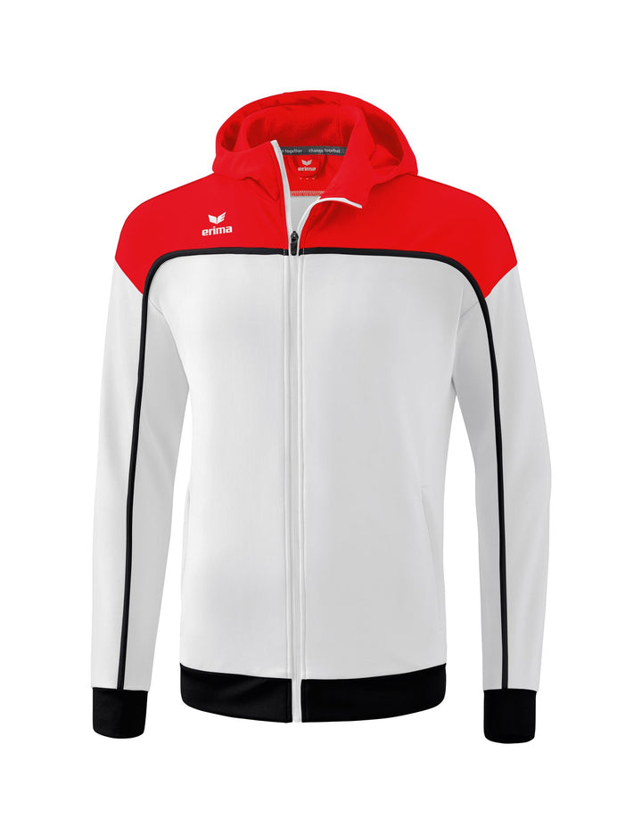 Erima Change Training Jacket With Hood - white/red/black