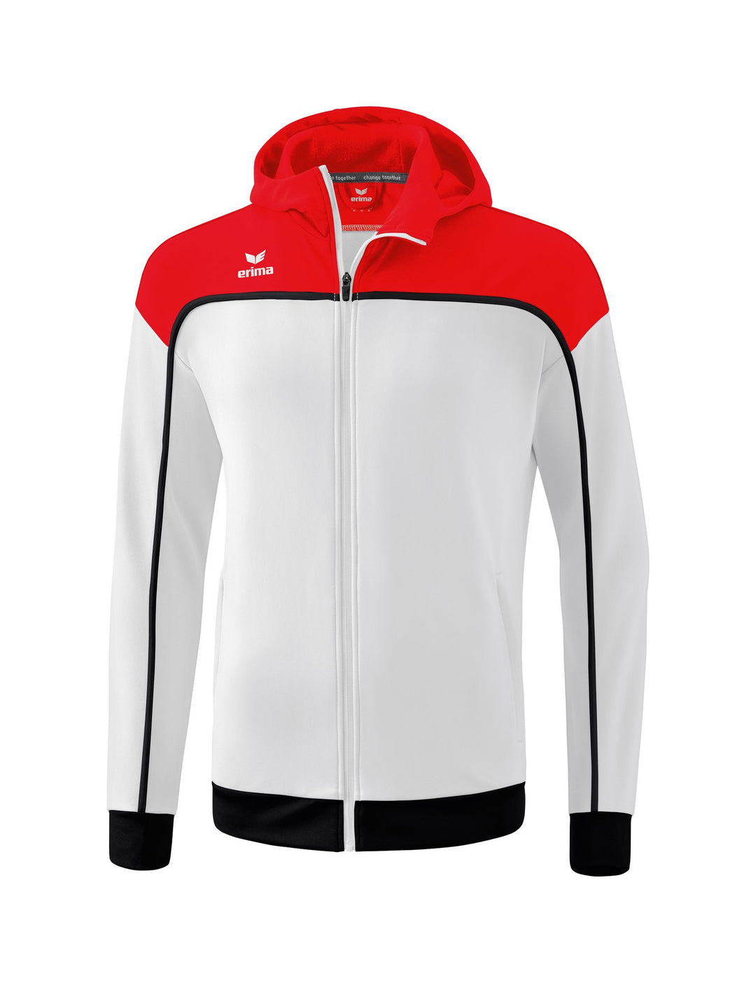 Erima Change Training Jacket With Hood - white/red/black