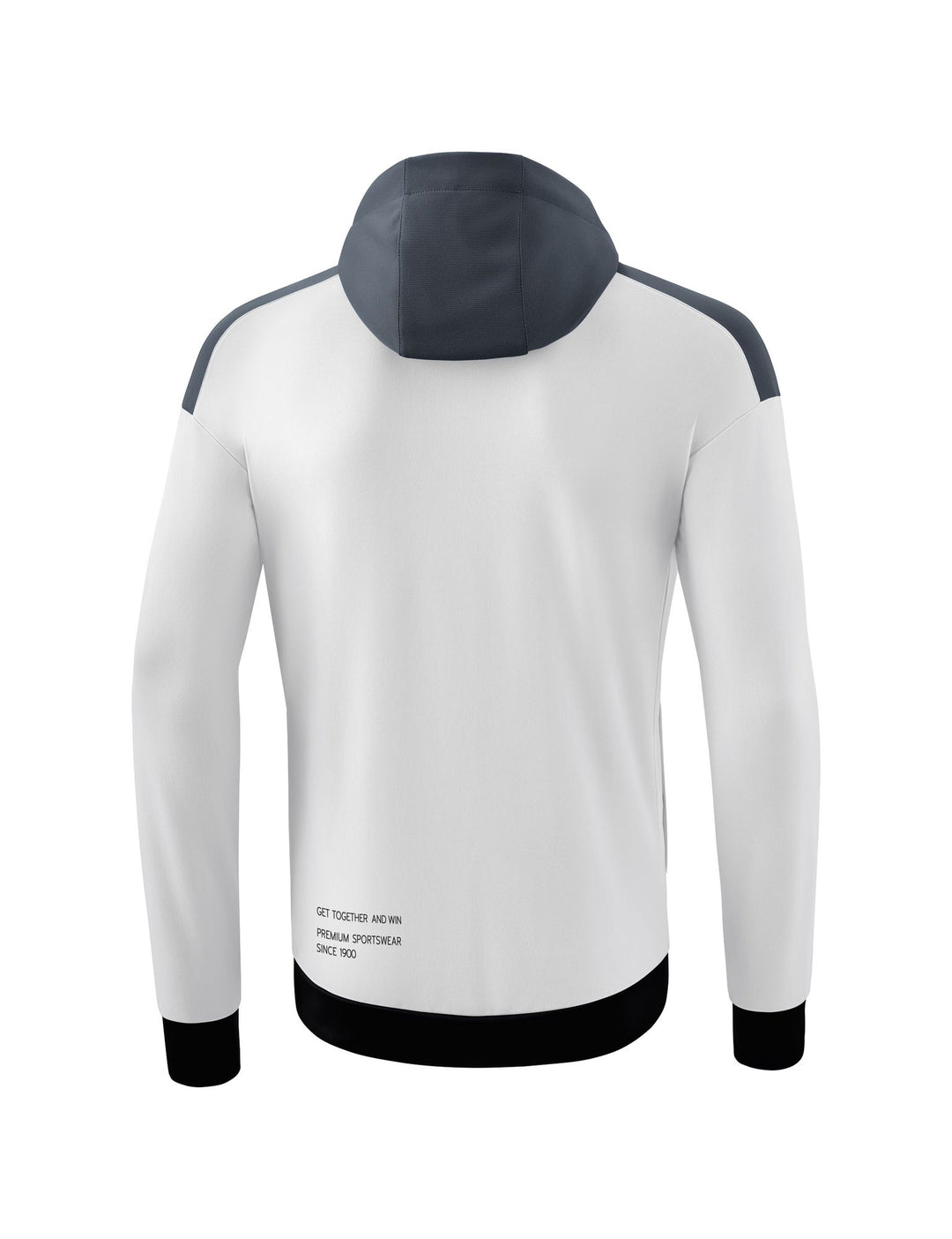 Erima Change Training Jacket With Hood - white/slate grey/black