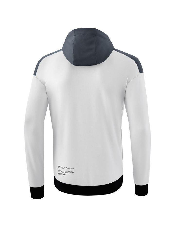 Erima Change Training Jacket With Hood - white/slate grey/black
