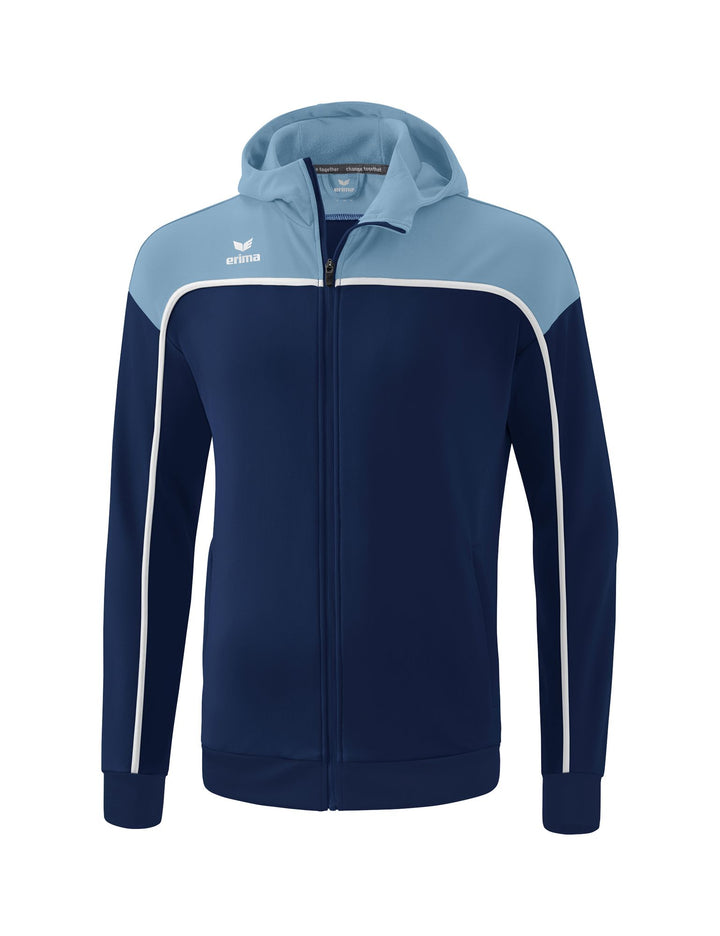 Erima Change Training Jacket With Hood - new navy/faded denim/white
