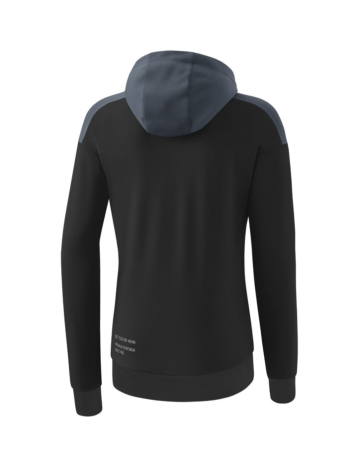 Erima Change Training Jacket With Hood - black grey/slate grey/white
