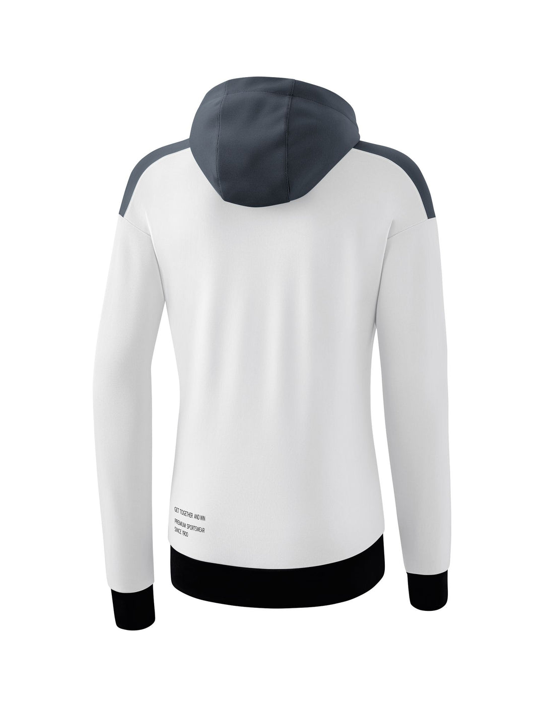 Erima Change Training Jacket With Hood - white/slate grey/black