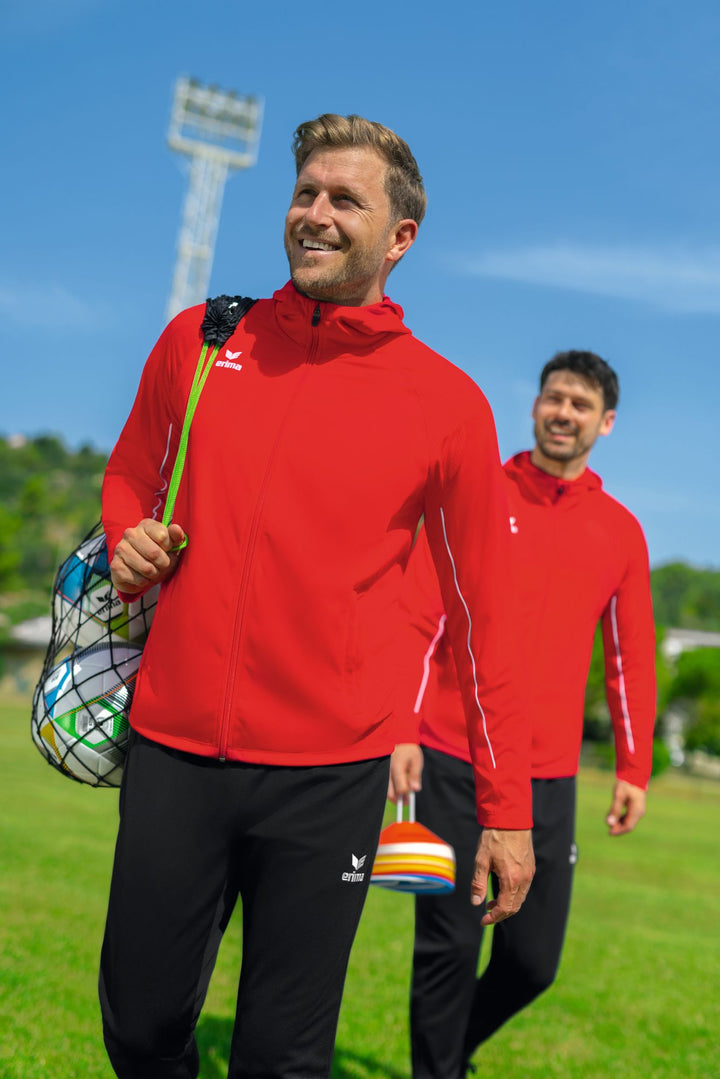 Erima LIGA STAR training jacket with hood - red/white