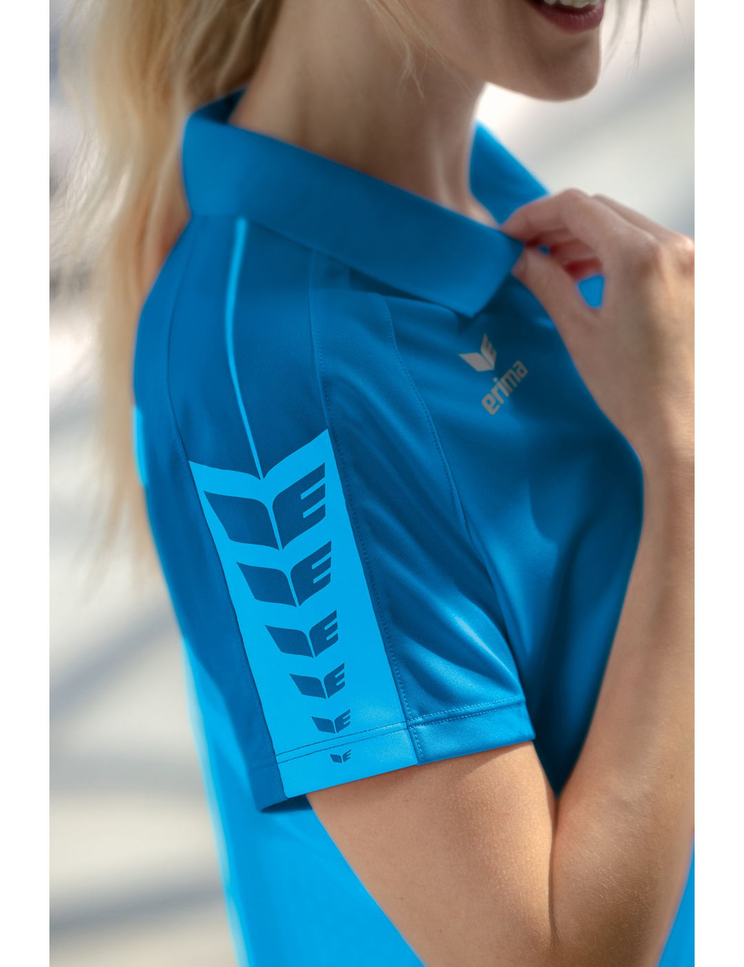 Erima Six Wings Poloshirt Function - curacao/mykonos
