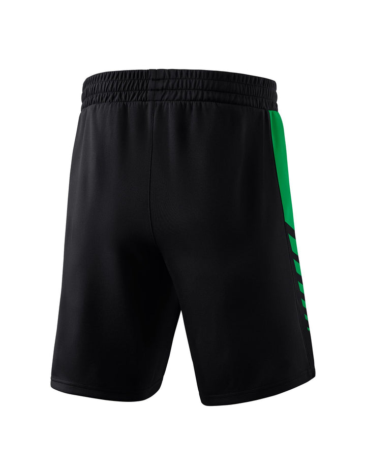 Erima Six Wings Shorts Without Inner Slip - black/smaragd