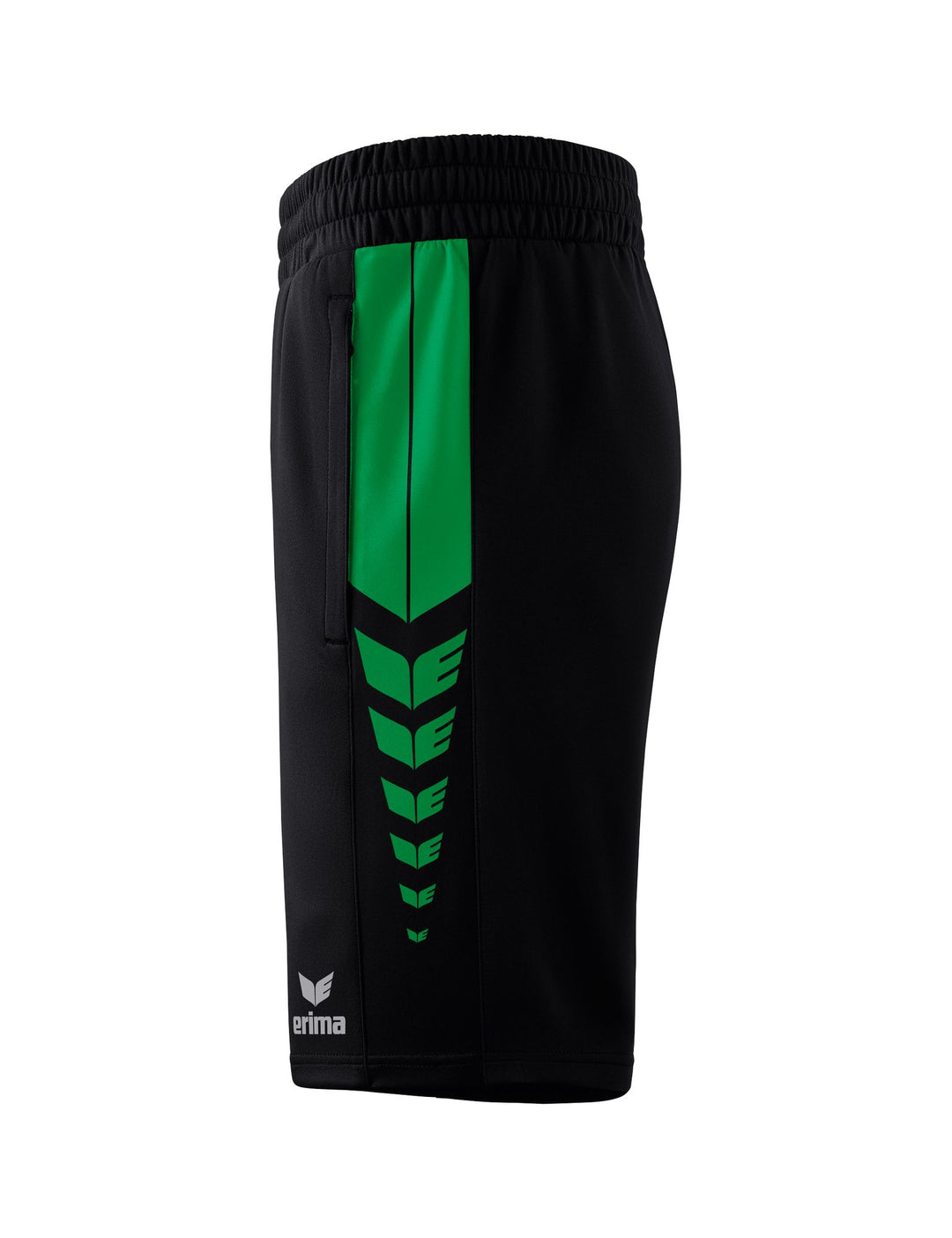 Erima Six Wings Shorts Without Inner Slip - black/smaragd