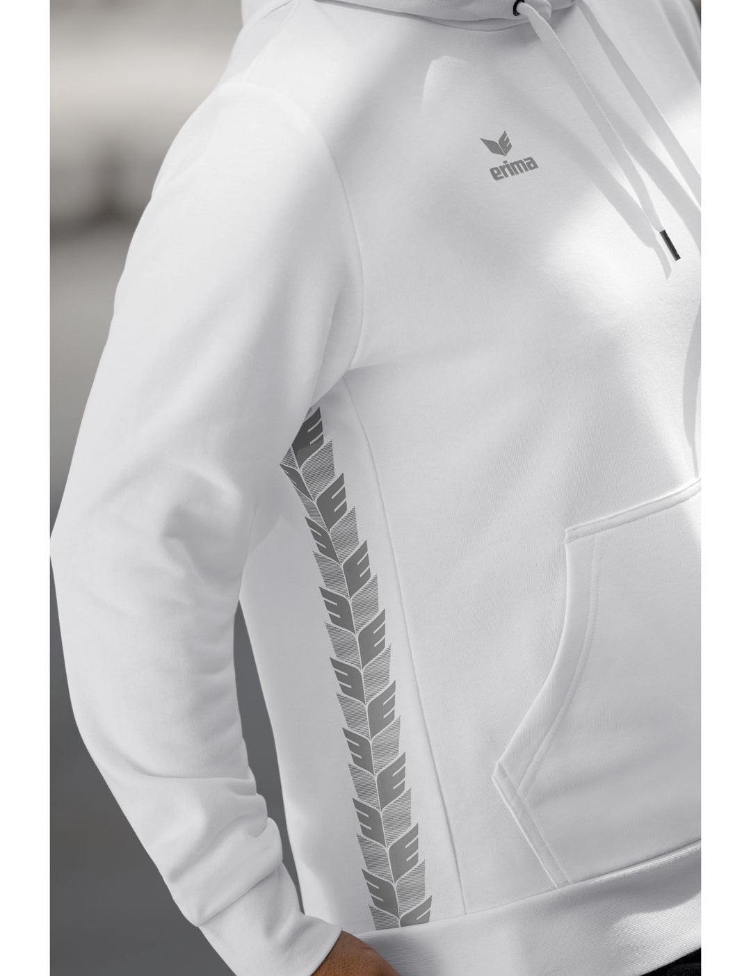 Erima Essential Team Hoody - white/monument grey