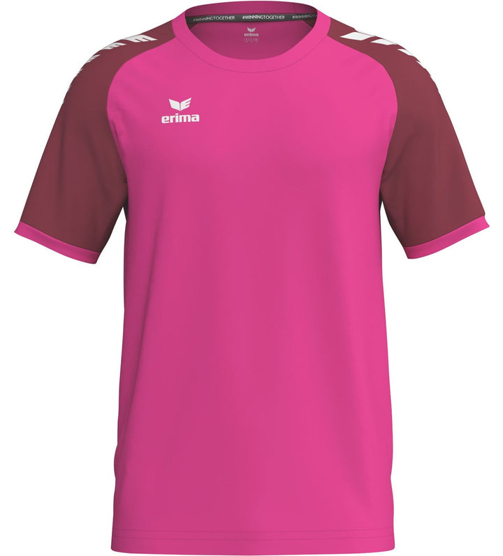 Erima Wings Jersey Shortsleeve - pink glo/bordeaux