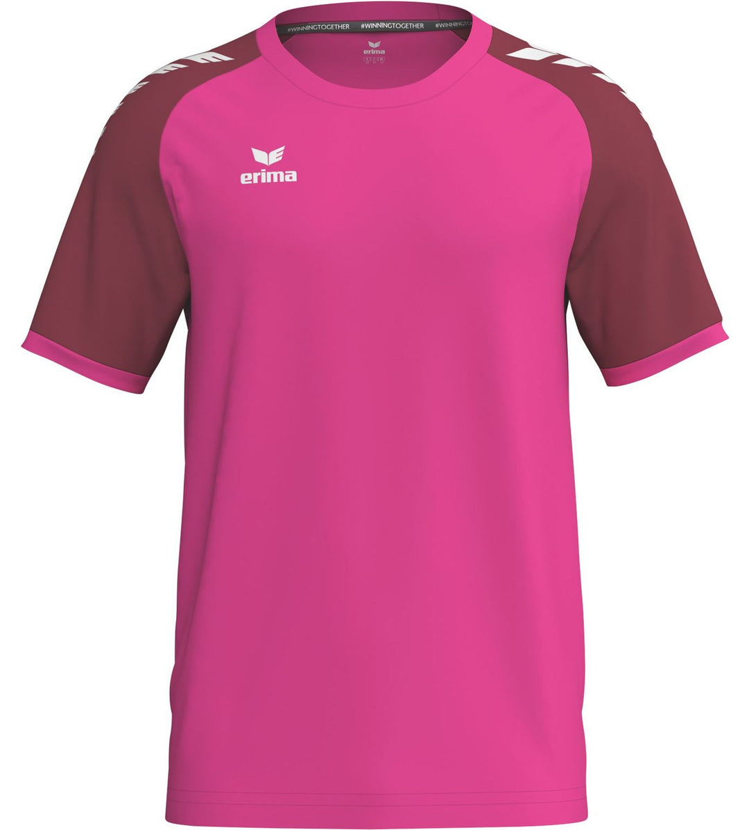 Erima Wings Jersey Shortsleeve - pink glo/bordeaux