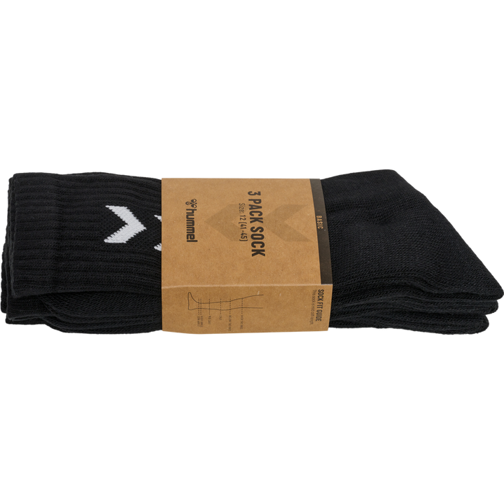 Hummel Basic Socken Socks 3-Pack - Sportsocken, Tennissocken - schwarz