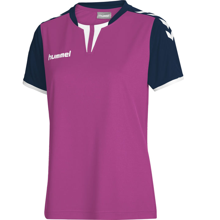 Hummel CORE WOMENS SS JERSEY - ROSE VIOLET/MARINE PR