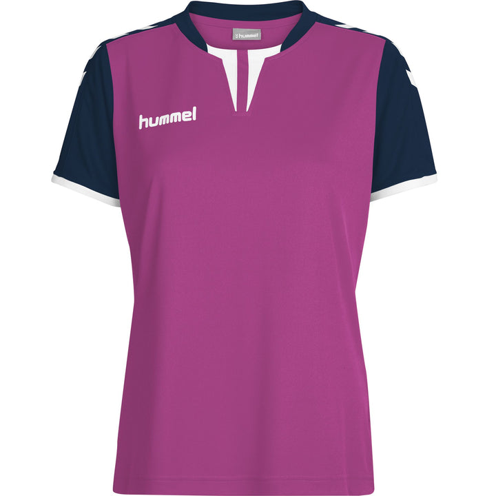 Hummel CORE WOMENS SS JERSEY - ROSE VIOLET/MARINE PR