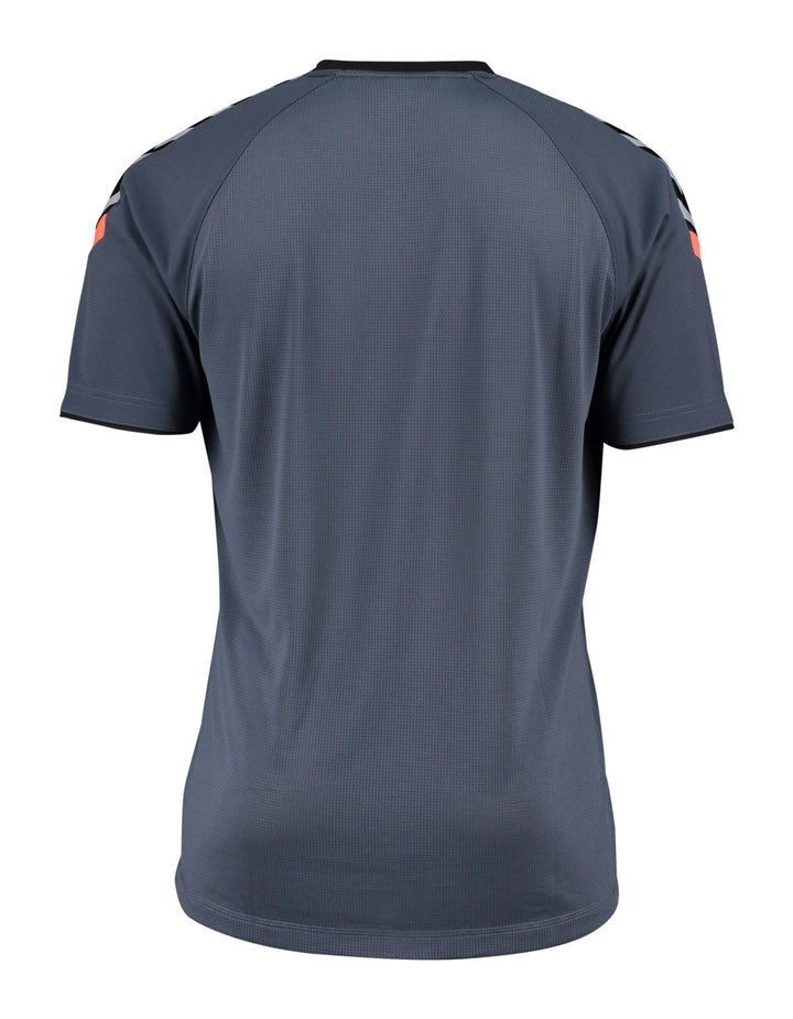 Hummel AUTH. CHARGE SS POLY JERSEY - ombre blue/nasturtium