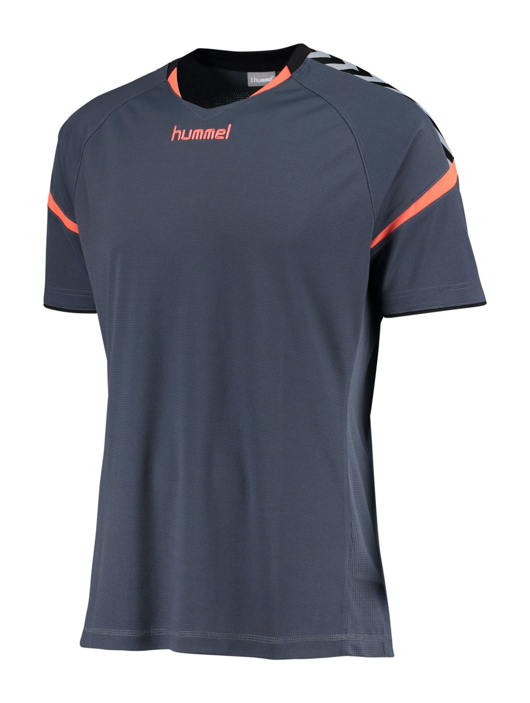Hummel AUTH. CHARGE SS POLY JERSEY - ombre blue/nasturtium