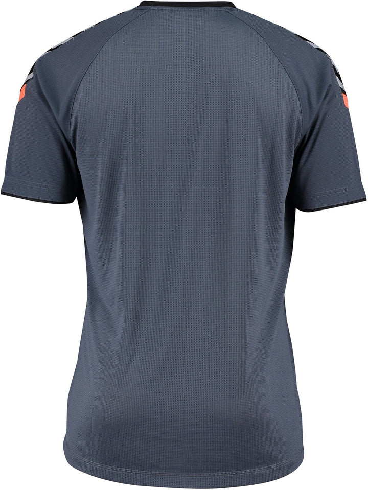 Hummel AUTH. CHARGE SS POLY JERSEY - ombre blue/nasturtium