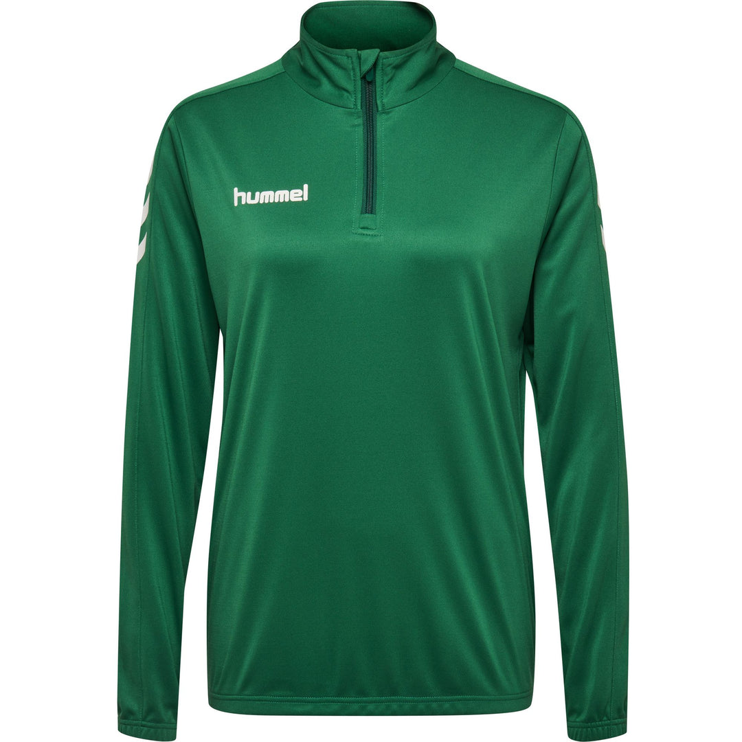 Hummel CORE POLY HALF ZIP SWEATSHIRT WOMAN - evergreen