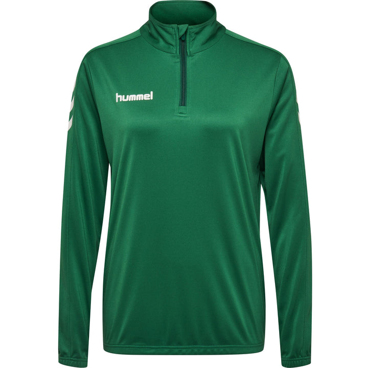Hummel CORE POLY HALF ZIP SWEATSHIRT WOMAN - evergreen