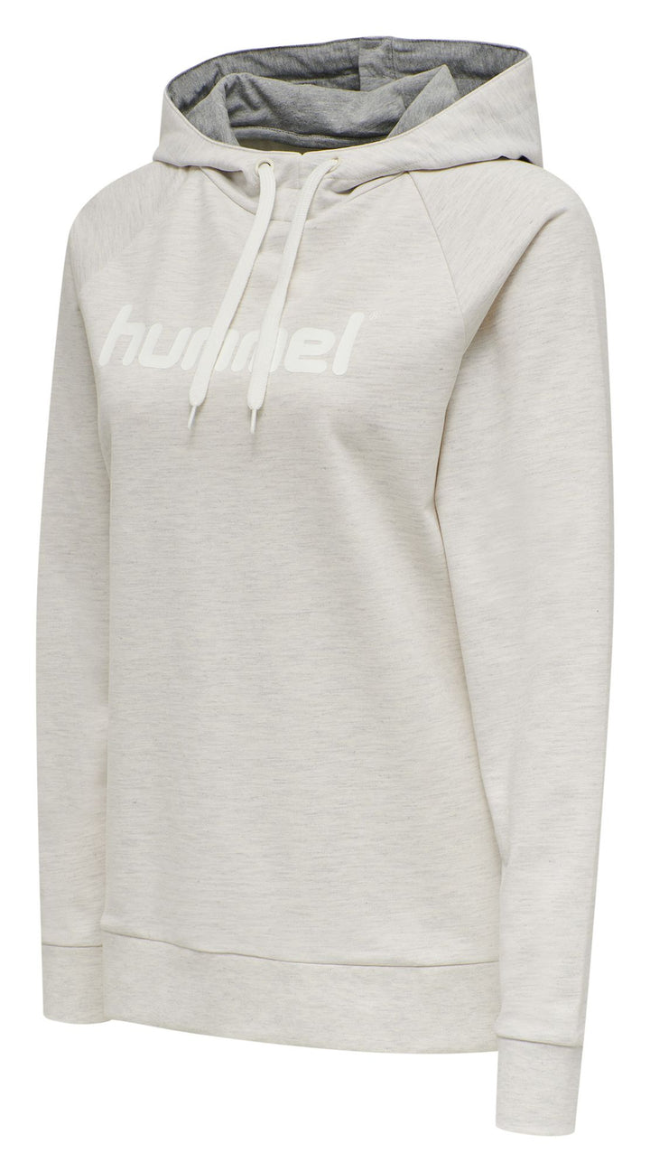 Hummel Hmlgo Cotton Logo Hoodie Woman - egret melange