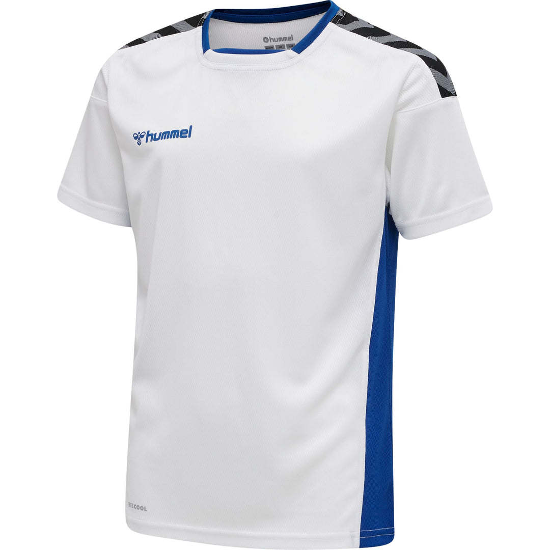 Hummel Hmlauthentic Kids Poly Jersey S/S - white/true blue
