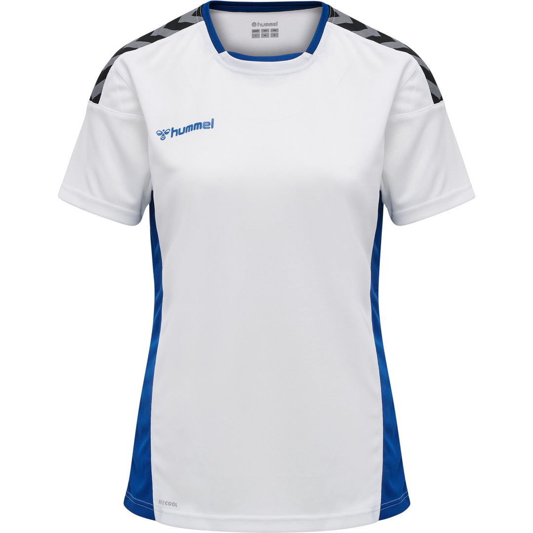 Hummel Hmlauthentic Poly Jersey Woman S/S - white/true blue