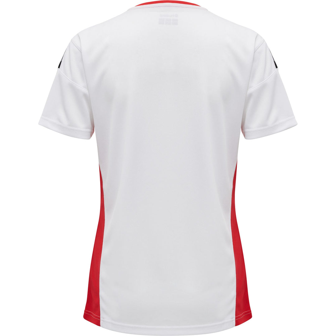 Hummel Hmlauthentic Poly Jersey Woman S/S - white/true red
