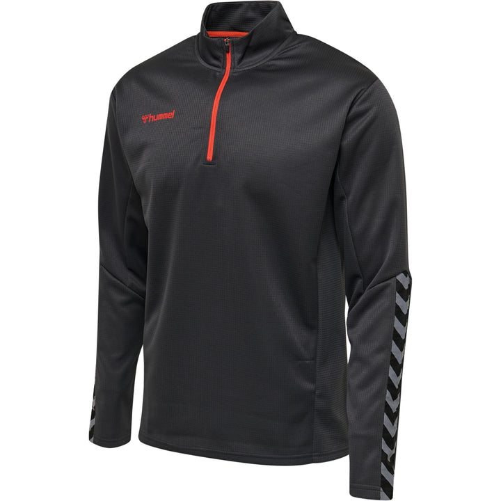 Hummel Hmlauthentic Half Zip Sweatshirt - asphalt
