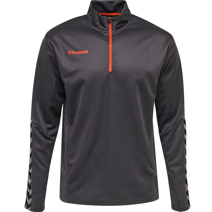 Hummel Hmlauthentic Kids Half Zip Sweatshi - asphalt