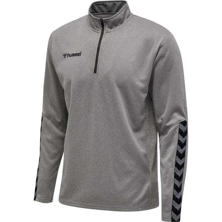 Hummel Hmlauthentic Kids Half Zip Sweatshi - grey melange