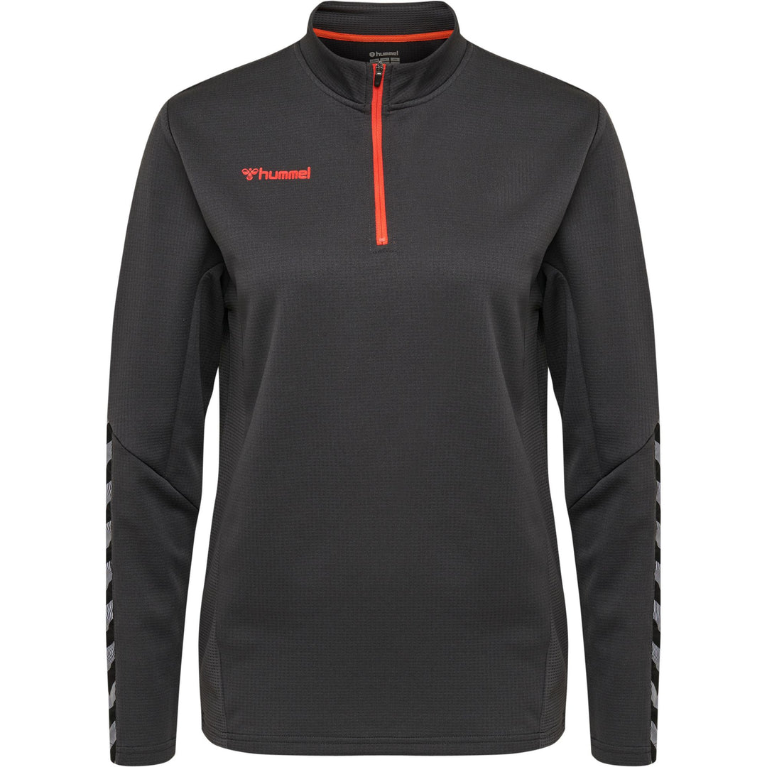 Hummel Hmlauthentic Half Zip Sweatshirt Wo - asphalt