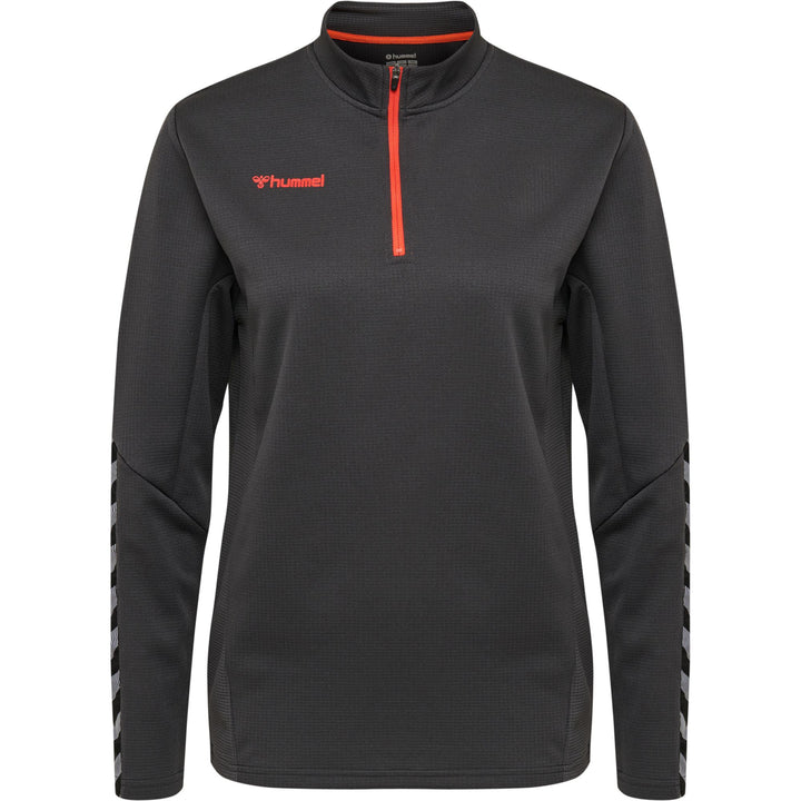 Hummel Hmlauthentic Half Zip Sweatshirt Wo - asphalt
