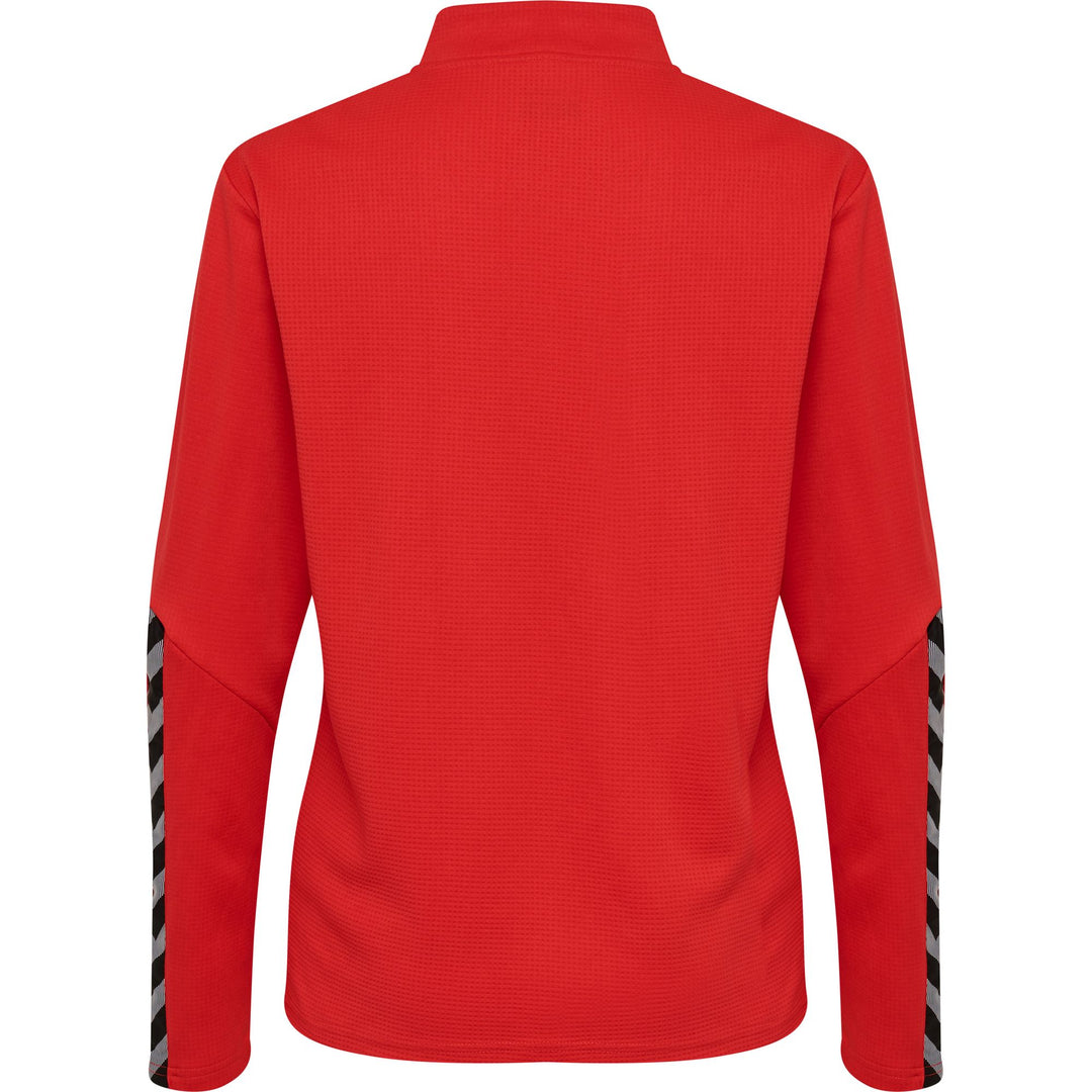 Hummel Hmlauthentic Half Zip Sweatshirt Wo - true red
