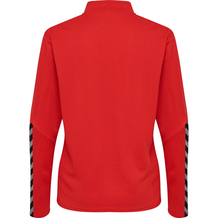 Hummel Hmlauthentic Half Zip Sweatshirt Wo - true red