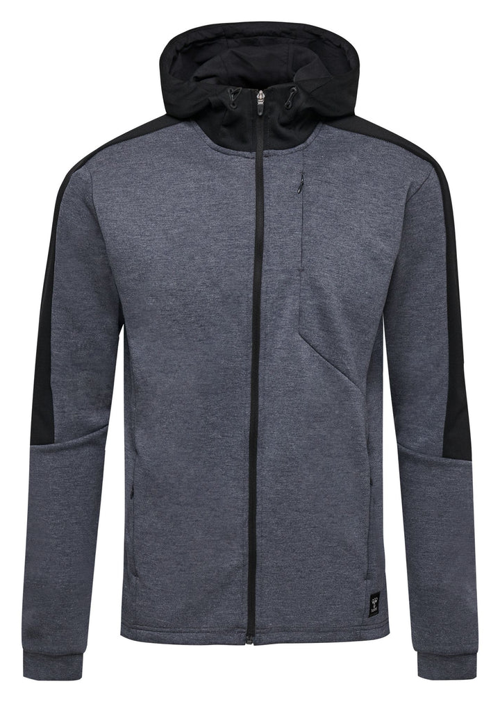Hummel Hmltropper Zip Hoodie - black iris melange
