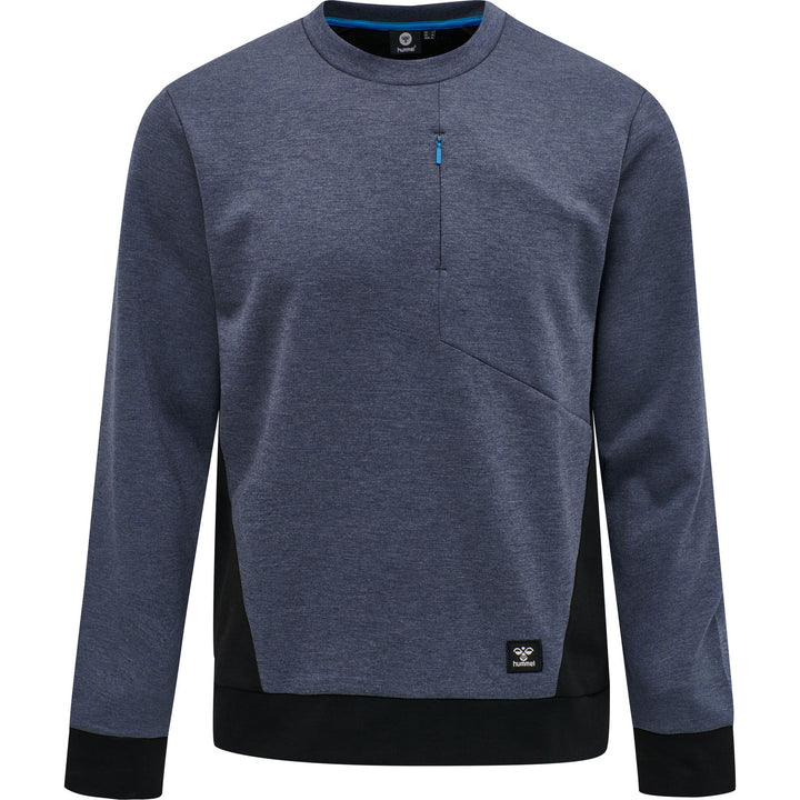 Hummel hmlTROPPER SWEATSHIRT - BLACK IRIS MELANGE