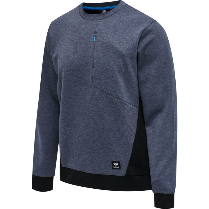 Hummel hmlTROPPER SWEATSHIRT - BLACK IRIS MELANGE