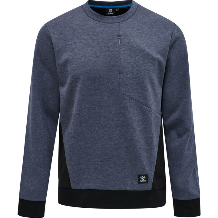 Hummel hmlTROPPER SWEATSHIRT - BLACK IRIS MELANGE