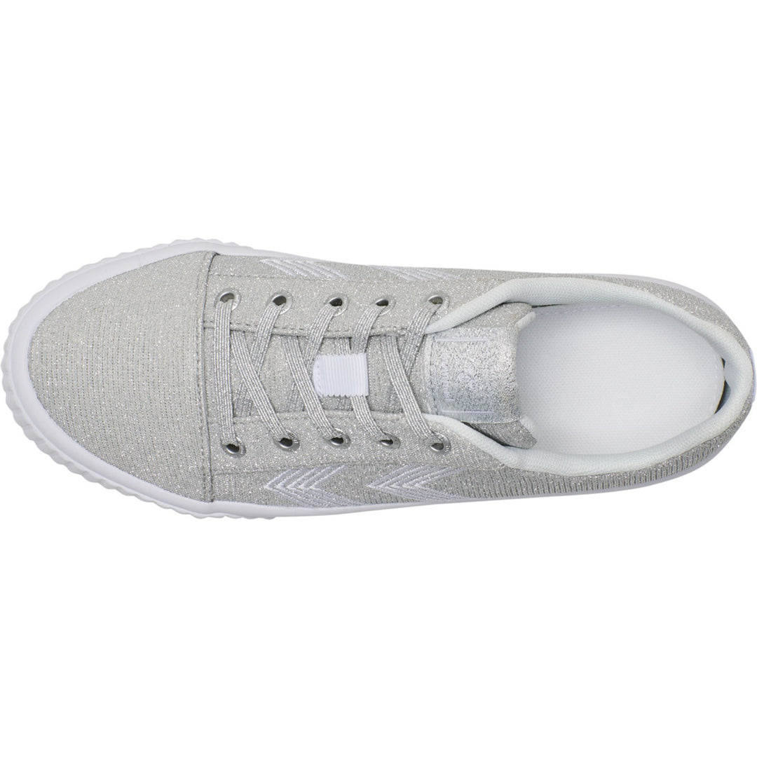 Hummel BASE COURT GLITTER JR  - silver