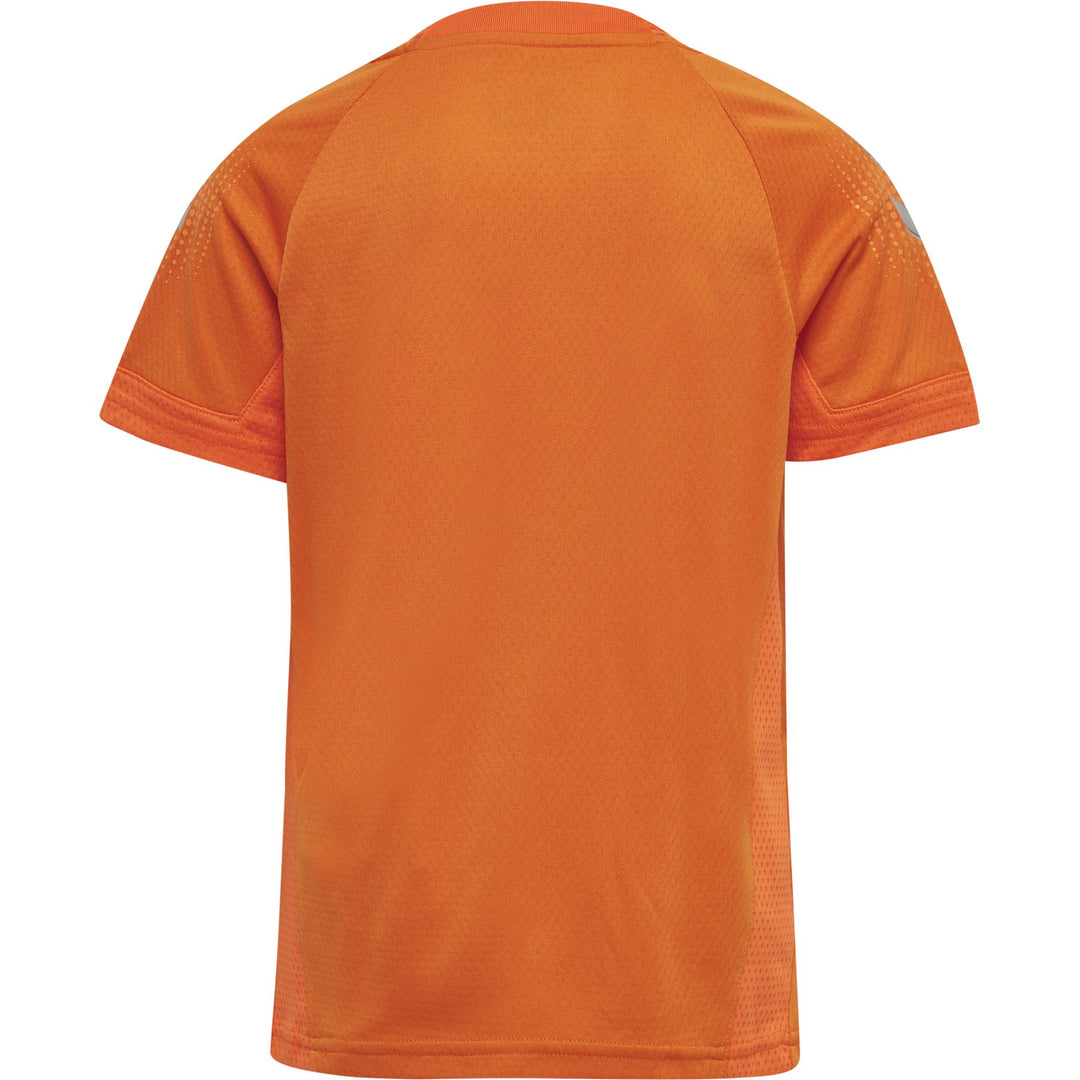 Hummel Hmllead S/S Poly Jersey Kids - orange tiger