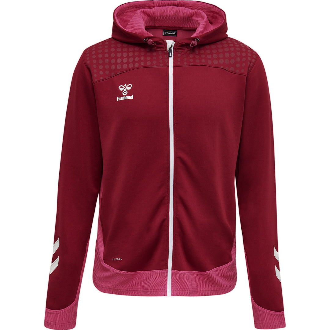 Hummel Hmllead Zip Poly Hoodie - biking red