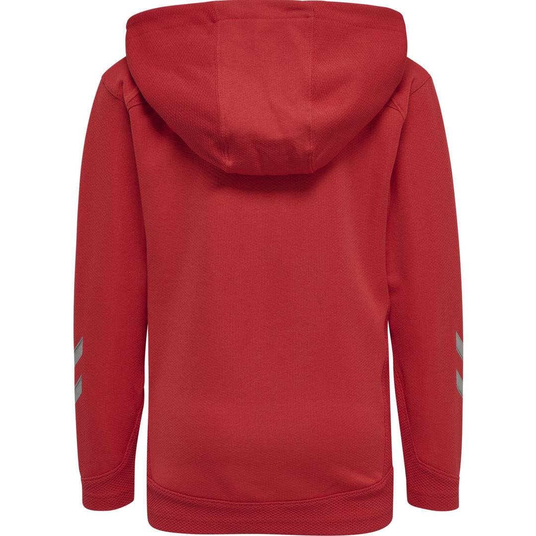 Hummel Hmllead Zip Poly Hoodie Kids - true red
