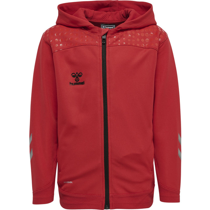 Hummel Hmllead Zip Poly Hoodie Kids - true red