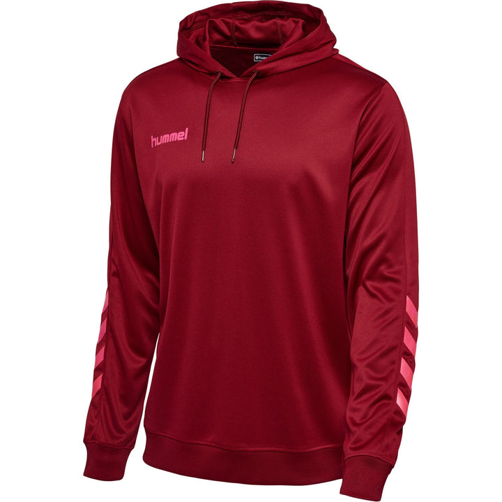 Hummel Hmlpromo Poly Hoodie - biking red/raspberry sorbet