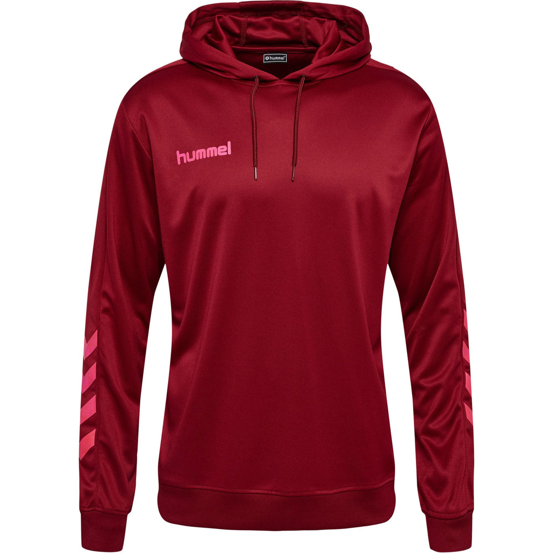 Hummel Hmlpromo Poly Hoodie - biking red/raspberry sorbet