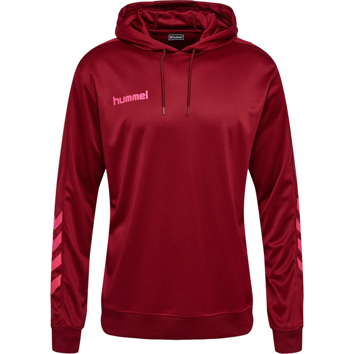 Hummel Hmlpromo Poly Hoodie - biking red/raspberry sorbet